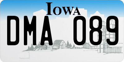 IA license plate DMA089