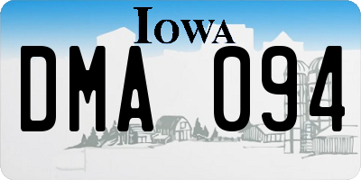 IA license plate DMA094
