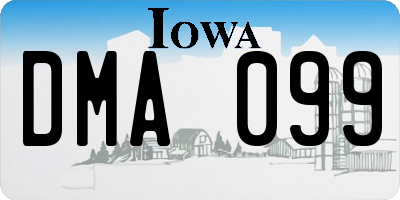 IA license plate DMA099