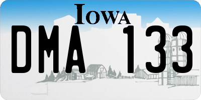 IA license plate DMA133