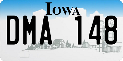 IA license plate DMA148