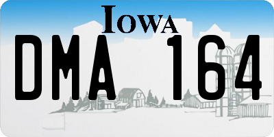 IA license plate DMA164