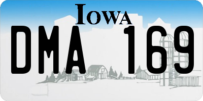 IA license plate DMA169