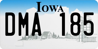 IA license plate DMA185