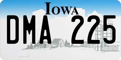 IA license plate DMA225