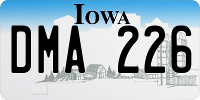 IA license plate DMA226