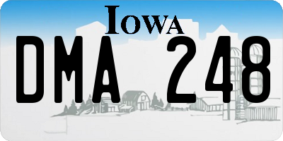 IA license plate DMA248