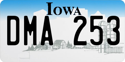 IA license plate DMA253