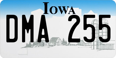 IA license plate DMA255