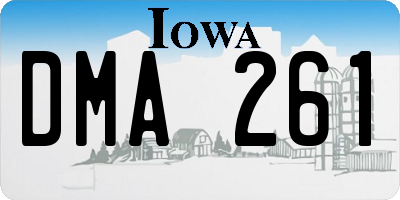 IA license plate DMA261