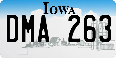 IA license plate DMA263