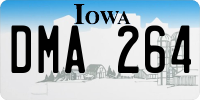 IA license plate DMA264