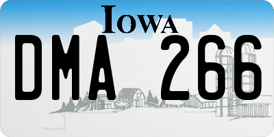 IA license plate DMA266