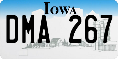 IA license plate DMA267