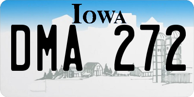 IA license plate DMA272