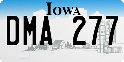 IA license plate DMA277