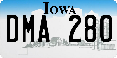 IA license plate DMA280