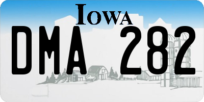 IA license plate DMA282