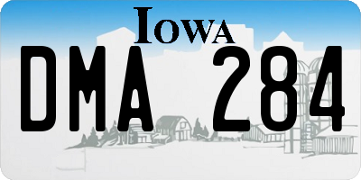 IA license plate DMA284