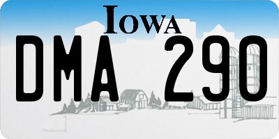 IA license plate DMA290