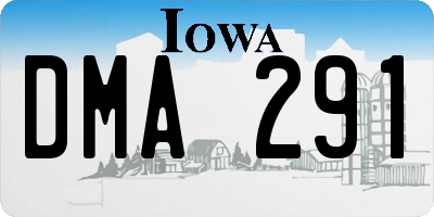 IA license plate DMA291