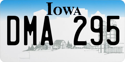 IA license plate DMA295