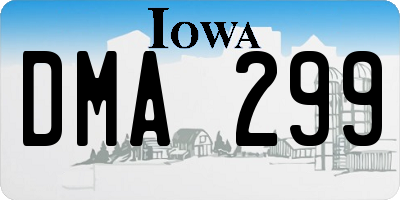 IA license plate DMA299