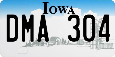 IA license plate DMA304