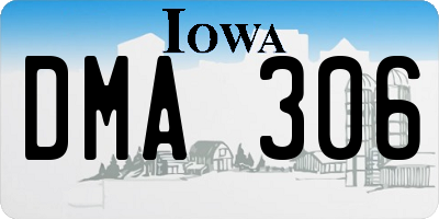 IA license plate DMA306