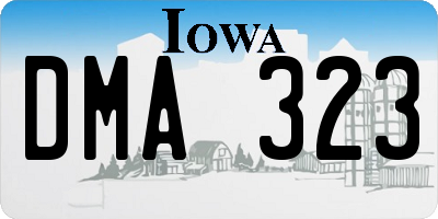 IA license plate DMA323
