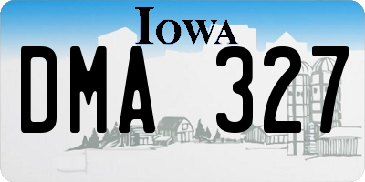 IA license plate DMA327