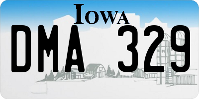 IA license plate DMA329
