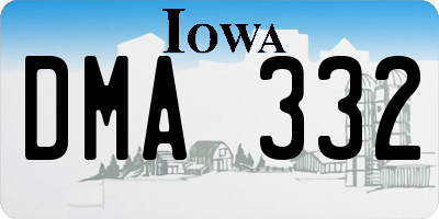 IA license plate DMA332