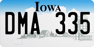 IA license plate DMA335