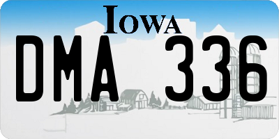 IA license plate DMA336