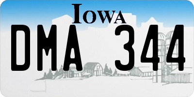 IA license plate DMA344