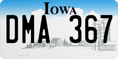 IA license plate DMA367