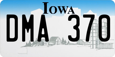 IA license plate DMA370