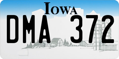 IA license plate DMA372