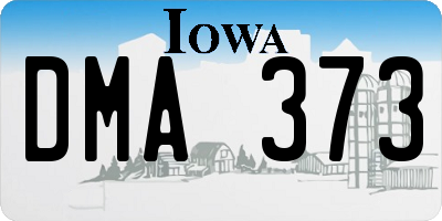 IA license plate DMA373
