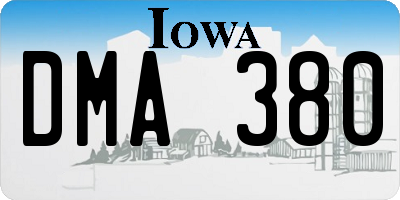 IA license plate DMA380