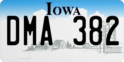 IA license plate DMA382