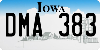 IA license plate DMA383