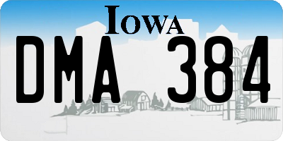 IA license plate DMA384