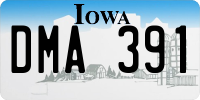 IA license plate DMA391