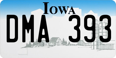 IA license plate DMA393