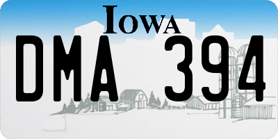 IA license plate DMA394