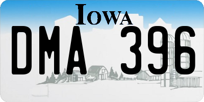 IA license plate DMA396
