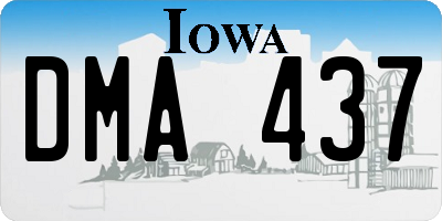IA license plate DMA437