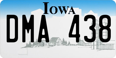 IA license plate DMA438